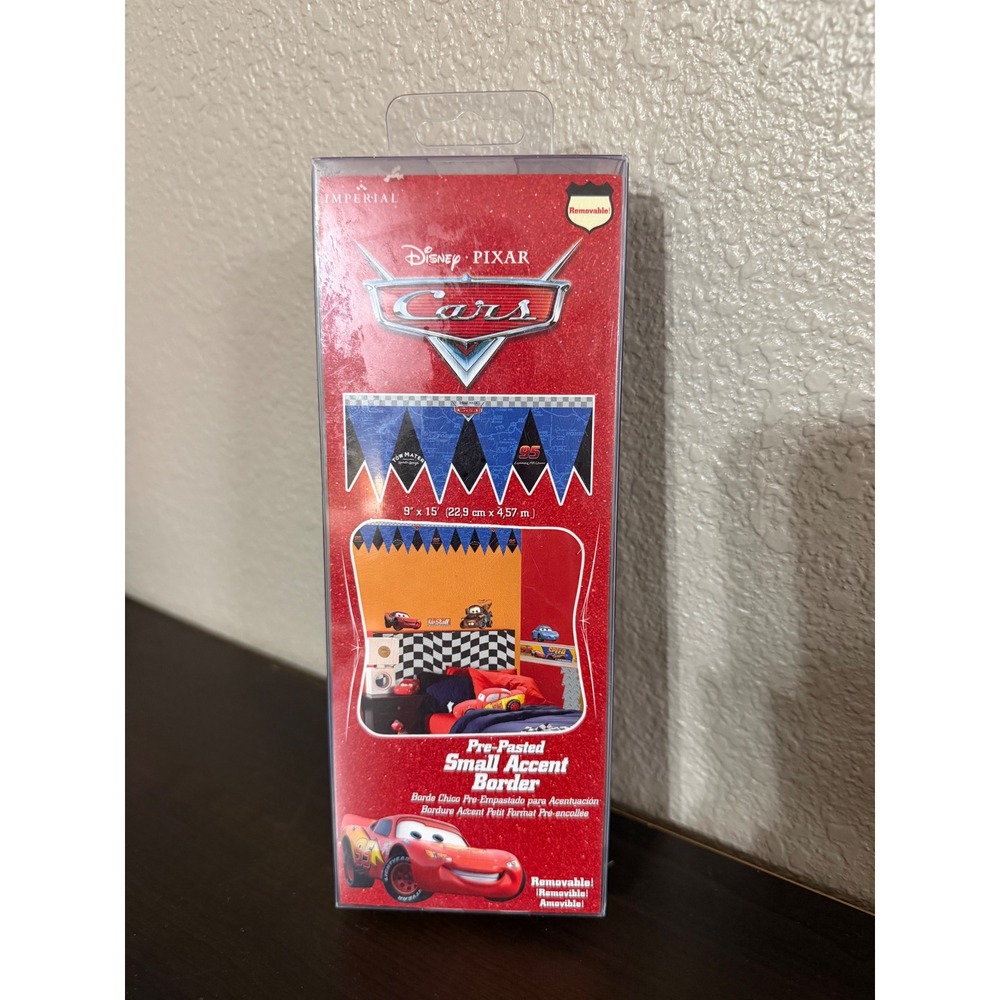 Disney Pixar Cars Wall Border Lightning McQueen Mater Imperial 9in x 15ft
